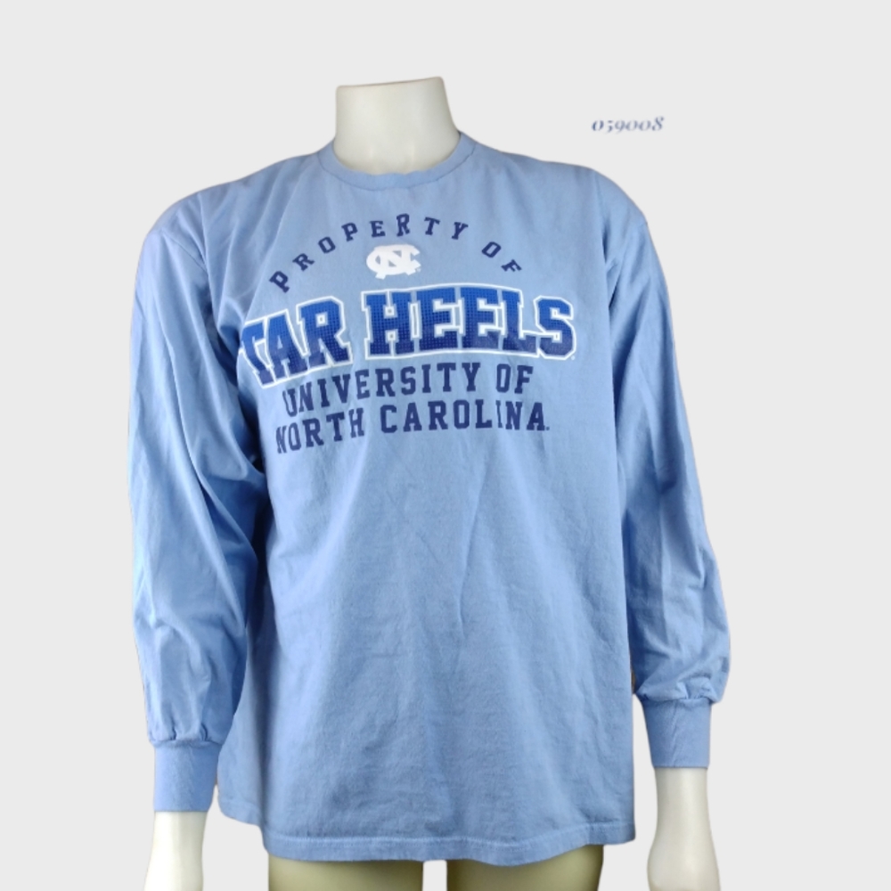 Men's long sleeve light blue University Of North Carolina Tar heels T-shirt XXL